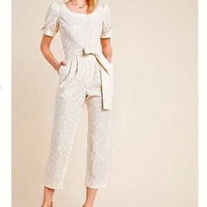 Gal Meets Glam Iris Jumpsuit Jumper Cream Floral 8